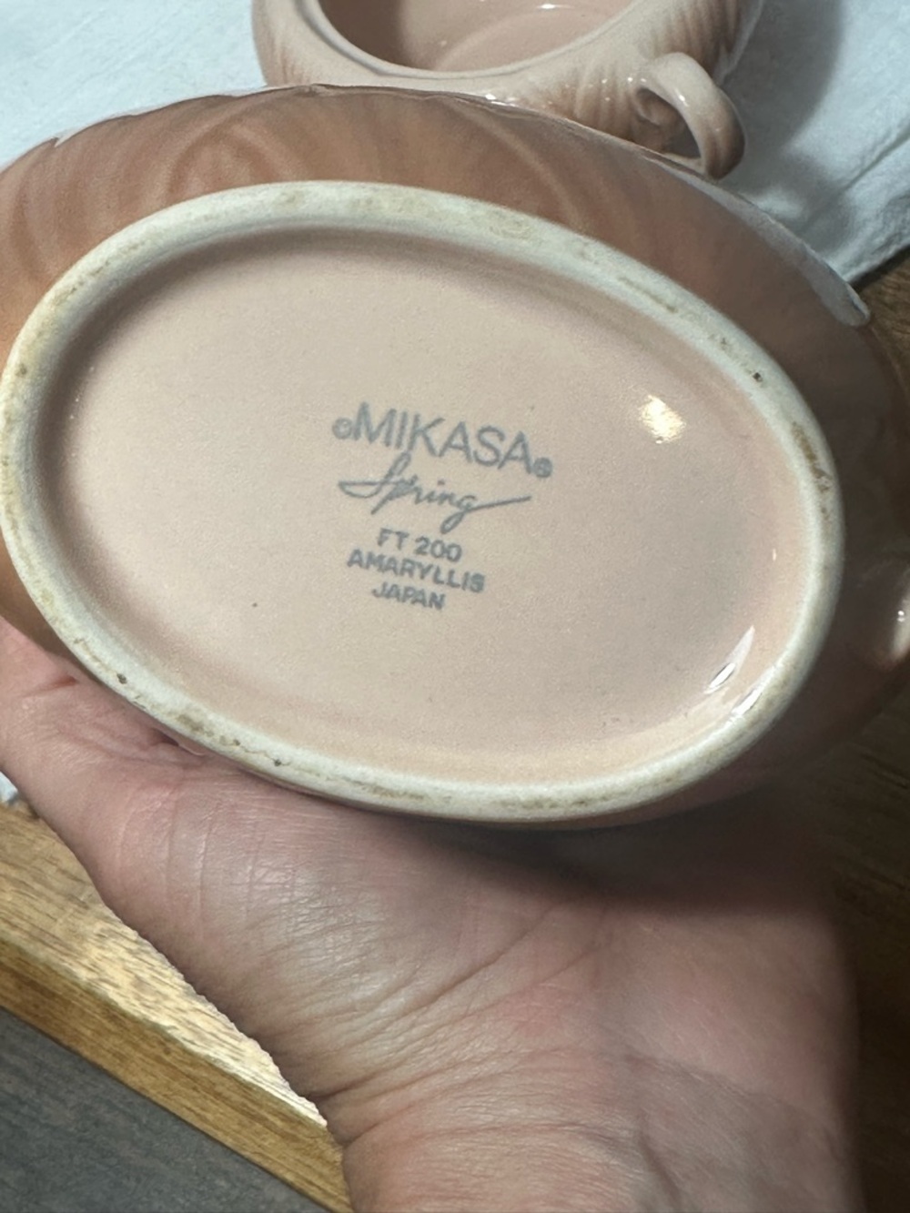 Vintage Peach Mikasa Creamer and Sugar bowl set - Picture 6 of 9